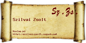 Szilvai Zsolt névjegykártya